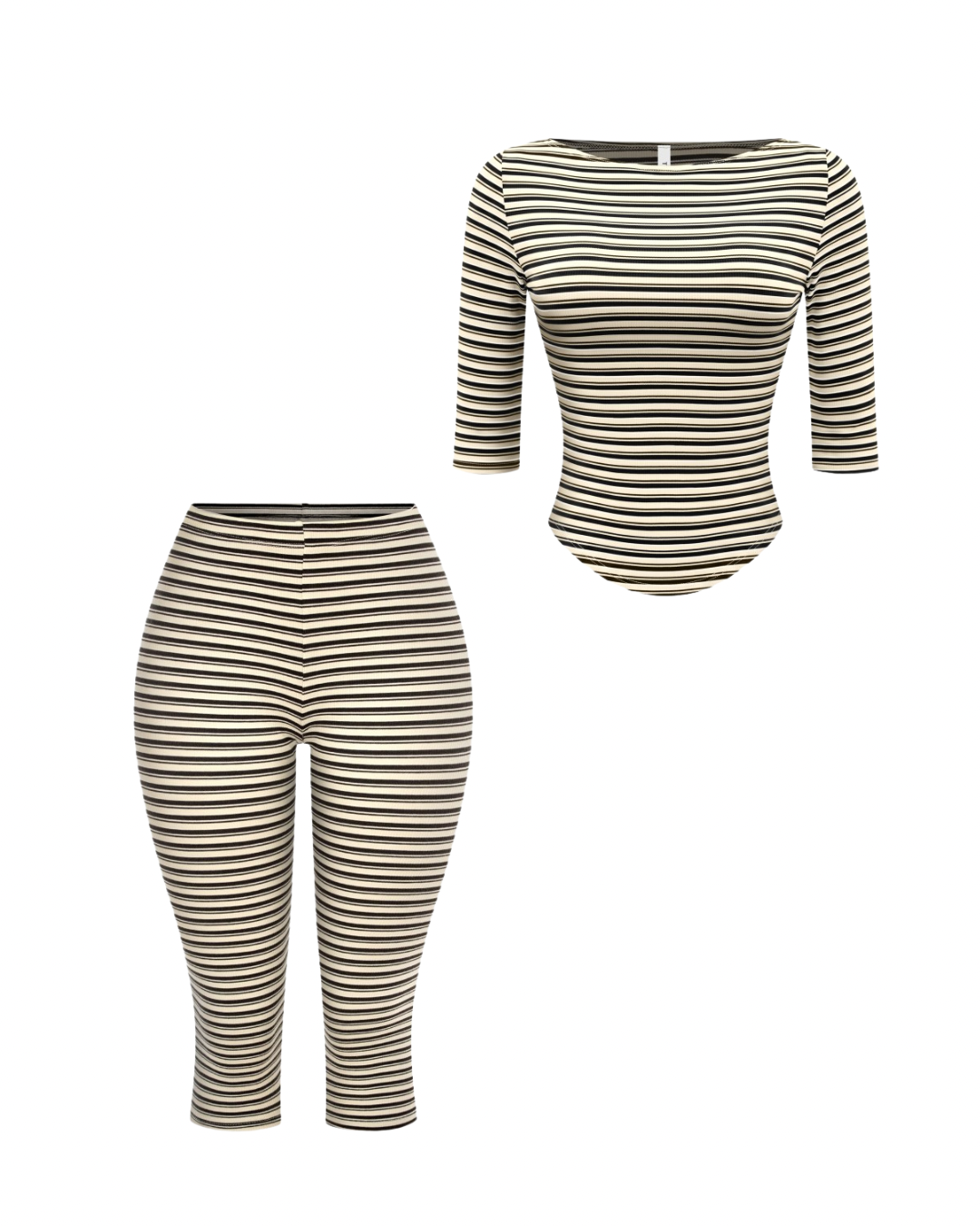 Elsie Striped Capri Set