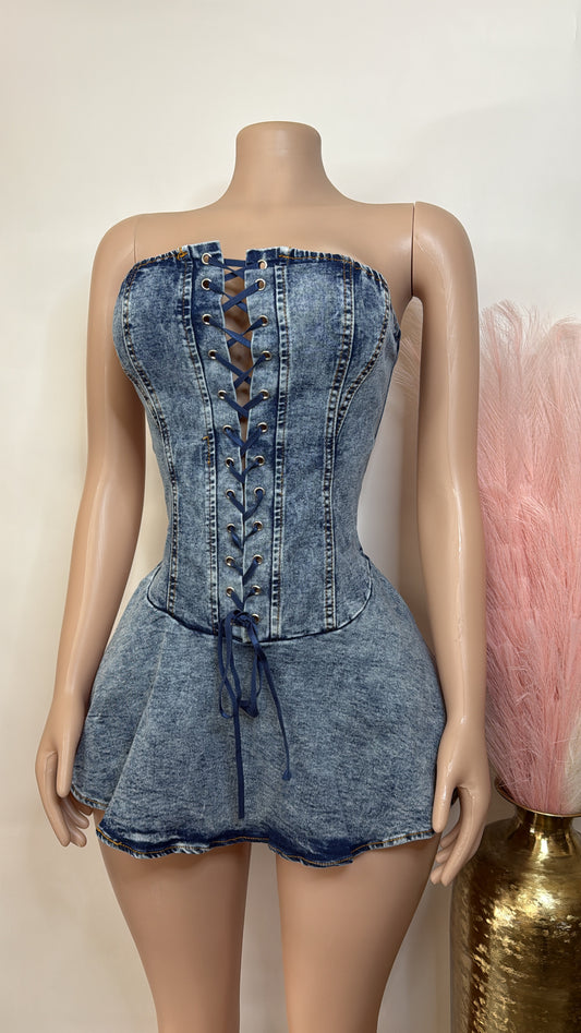 Yara Denim Mini Dress